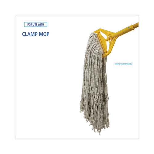 Image of Boardwalk® Cut-End Wet Mop Head, Cotton, No. 32, White, 12/carton
