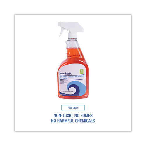 Image of Boardwalk® Natural Grease and Grime Cleaner, Unscented, 32 oz Spray Bottle