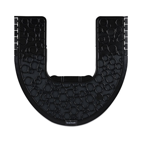Image of Boardwalk® Commode Mat 2.0 Disposable Toilet Floor Mat, Non-Slip Rubber, 22 x 22, Black, 6/Carton