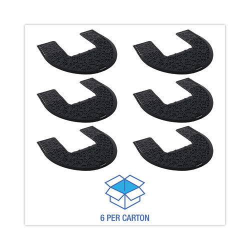 Image of Boardwalk® Commode Mat 2.0 Disposable Toilet Floor Mat, Non-Slip Rubber, 22 x 22, Black, 6/Carton