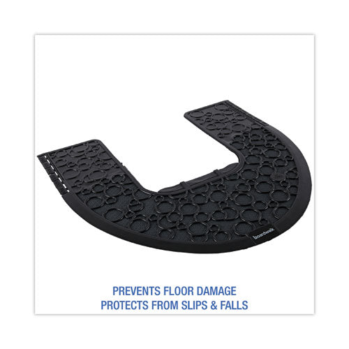 Image of Boardwalk® Commode Mat 2.0 Disposable Toilet Floor Mat, Non-Slip Rubber, 22 x 22, Black, 6/Carton