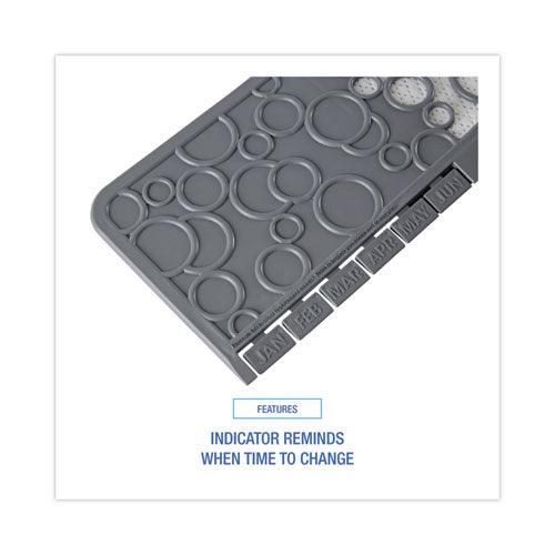 Image of Boardwalk® Commode Mat 2.0 Disposable Toilet Floor Mat, Non-Slip Rubber, 22 x 22, Gray/White, 6/Carton