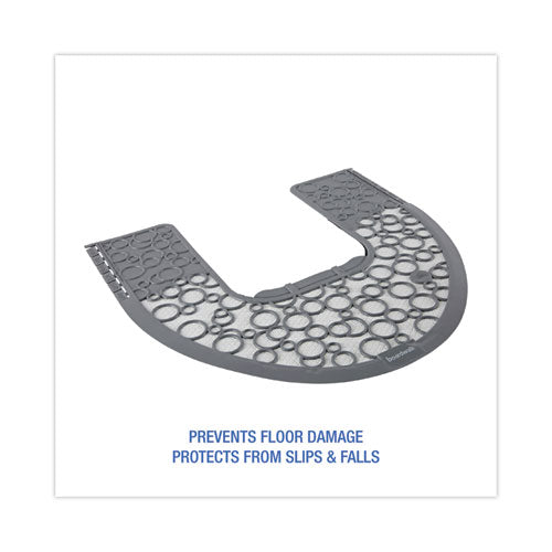 Image of Boardwalk® Commode Mat 2.0 Disposable Toilet Floor Mat, Non-Slip Rubber, 22 x 22, Gray/White, 6/Carton