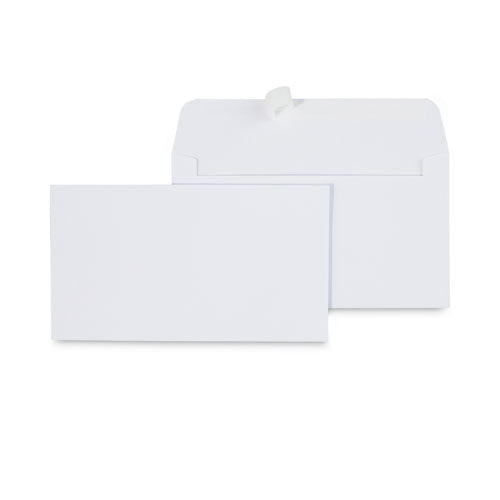 Image of Universal® Peel Seal Strip Business Envelope, #6 3/4, Square Flap, Self-Adhesive Closure, 3.63 X 6.5, White, 100/box