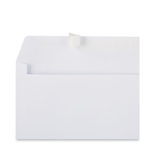 Image of Universal® Peel Seal Strip Business Envelope, #10, Square Flap, Self-Adhesive Closure, 4.13 X 9.5, White, 100/box