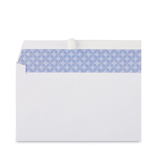 Image of Universal® Peel Seal Strip Security Tint Business Envelope, #10, Square Flap, Self-Adhesive Closure, 4.13 x 9.5, White, 100/Box