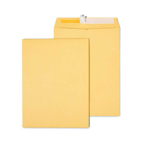 Image of Universal® Peel Seal Strip Catalog Envelope, #10 1/2, Square Flap, Self-Adhesive Closure, 9 x 12, Natural Kraft, 100/Box