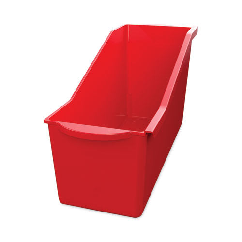Image of deflecto® Antimicrobial Book Bin, 14.2 x 5.34 x 7.35, Red