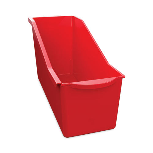 Image of deflecto® Antimicrobial Book Bin, 14.2 x 5.34 x 7.35, Red