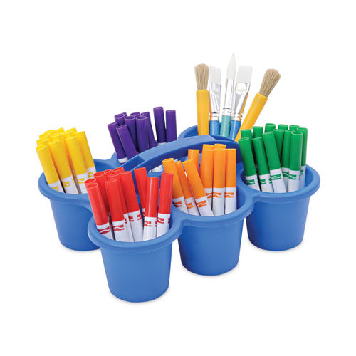 Image of deflecto® Little Artist Antimicrobial Six-Cup Caddy, Blue