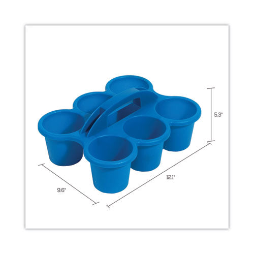 Image of deflecto® Little Artist Antimicrobial Six-Cup Caddy, Blue