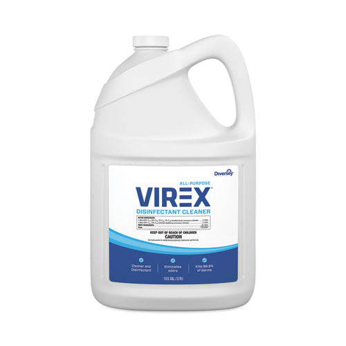 Image of Diversey Virex All-Purpose Disinfectant Cleaner, Lemon Scent, 1 Gal Container, 2/carton
