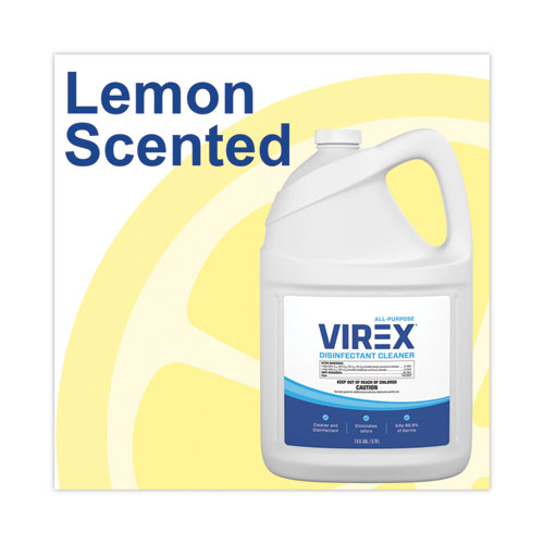 Image of Diversey Virex All-Purpose Disinfectant Cleaner, Lemon Scent, 1 Gal Container, 2/carton