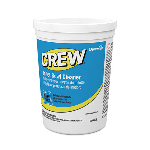 Image of Diversey Crew Easy Paks Toilet Bowl Cleaner, Fresh Floral Scent, 0.5 Oz Packet, 90 Packets/tub