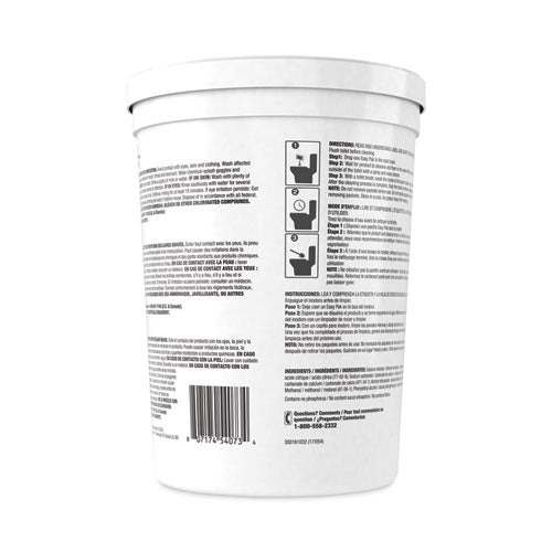 Image of Diversey Crew Easy Paks Toilet Bowl Cleaner, Fresh Floral Scent, 0.5 Oz Packet, 90 Packets/tub