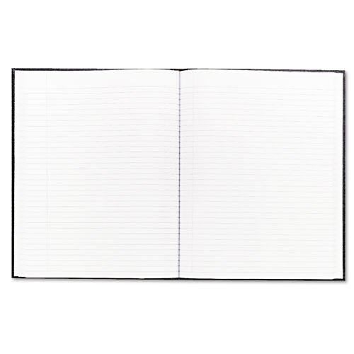 Image of Blueline® Executive Notebook with Ribbon Bookmark, 1-Subject, Medium/College Rule, Black Cover, (75) 10.75 x 8.5 Sheets