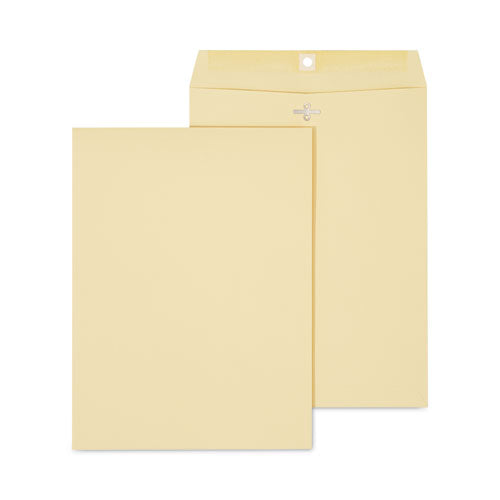 Image of Universal® Kraft Clasp Envelope, #10 1/2, Square Flap, Clasp/gummed Closure, 9 X 12, Brown Kraft, 100/box