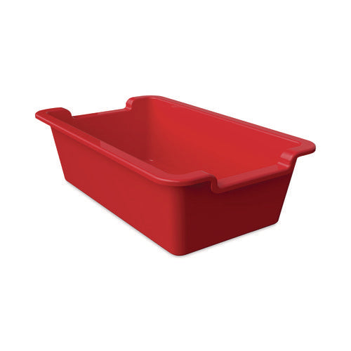 Image of deflecto® Antimicrobial Rectangle Storage Bin, Red