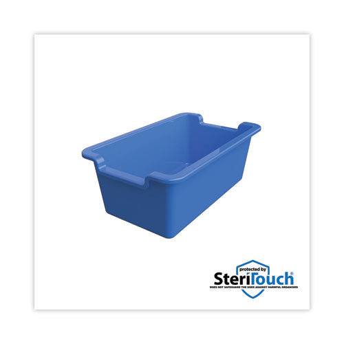 Image of deflecto® Antimicrobial Rectangle Storage Bin, Blue