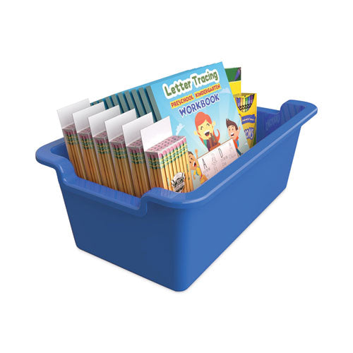 Image of deflecto® Antimicrobial Rectangle Storage Bin, Blue
