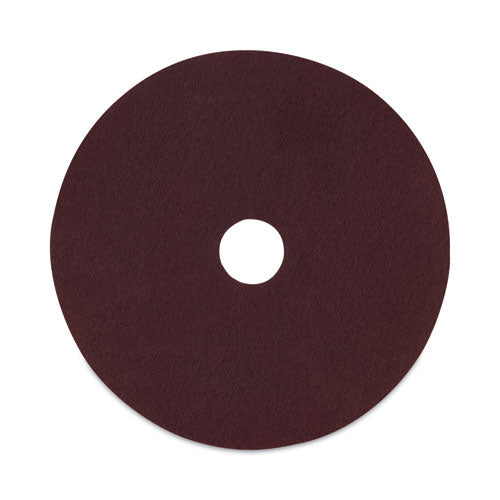 Image of Boardwalk® Deep Scrub Pads, 20" Diameter, Maroon, 10/Carton