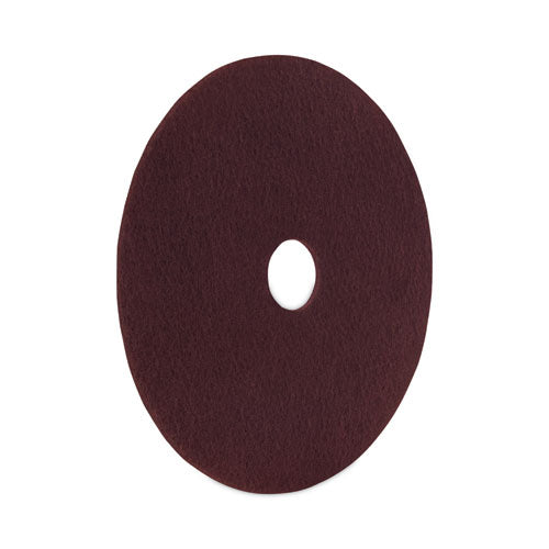 Image of Boardwalk® Deep Scrub Pads, 20" Diameter, Maroon, 10/Carton