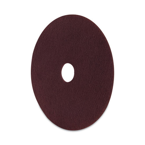 Image of Boardwalk® Deep Scrub Pads, 20" Diameter, Maroon, 10/Carton