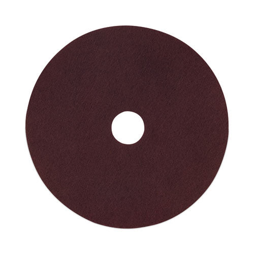 Image of Boardwalk® Deep Scrub Pads, 20" Diameter, Maroon, 10/Carton
