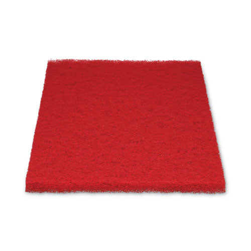 Image of Boardwalk® Buffing Floor Pads, 20 x 14, Red, 10/Carton