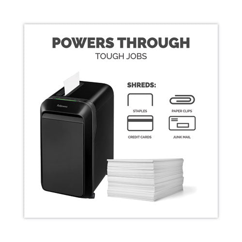 Image of Fellowes® Powershred LX220 Micro-Cut Shredder, 20 Manual Sheet Capacity, Black