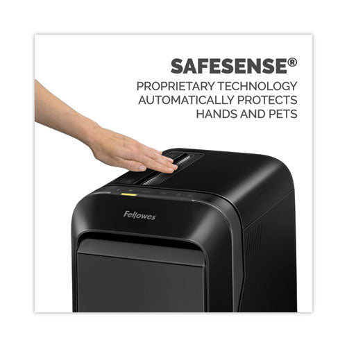 Image of Fellowes® Powershred LX220 Micro-Cut Shredder, 20 Manual Sheet Capacity, Black