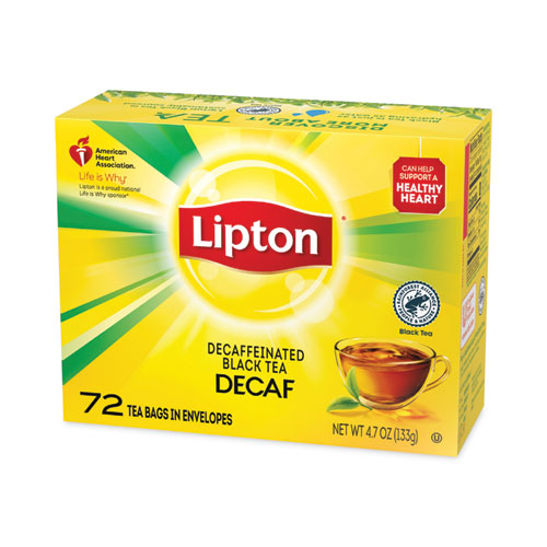 Image of Lipton® Tea Bags, Decaffeinated, 72/box