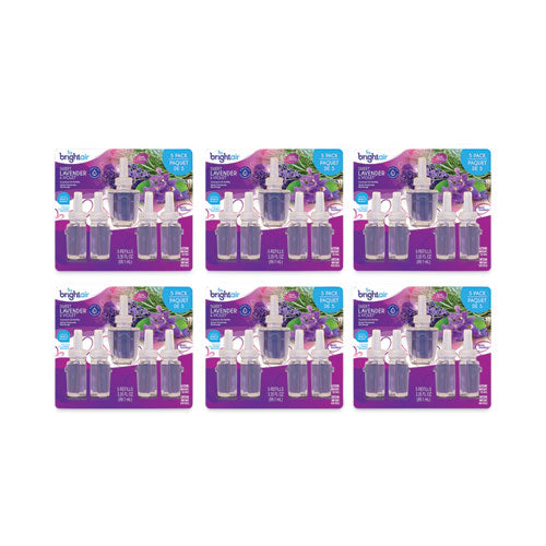 Image of BRIGHT Air® Electric Scented Oil Air Freshener Refill, Sweet Lavender And Violet, 0.67 Oz Bottle, 5/pack, 6 Pack/carton