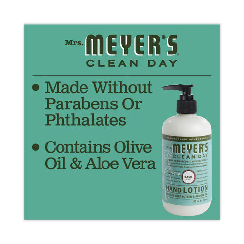 Image of Mrs. Meyer's® Clean Day Hand Lotion, 12 oz Pump Bottle, Basil
