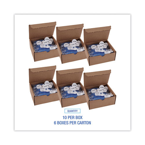 Image of Boardwalk® Curve Solid Air Freshener, Cotton Blossom, Blue, 10/Box, 6 Boxes/Carton
