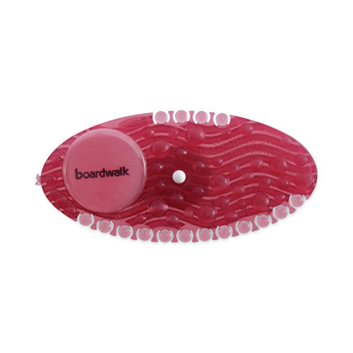 Image of Boardwalk® Curve Solid Air Freshener, Spiced Apple, Red, 10/Box