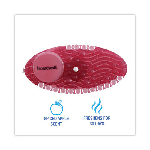 Image of Boardwalk® Curve Solid Air Freshener, Spiced Apple, Red, 10/Box
