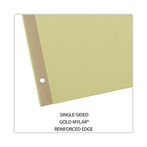 Image of Universal® Deluxe Preprinted Simulated Leather Tab Dividers With Gold Printing, 25-Tab, A To Z, 11 X 8.5, Buff, 1 Set