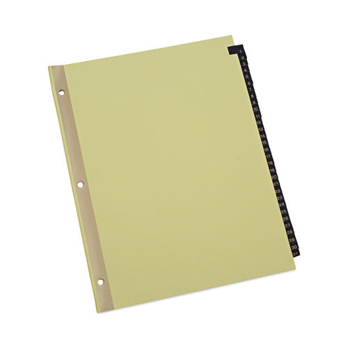 Image of Universal® Deluxe Preprinted Simulated Leather Tab Dividers With Gold Printing, 31-Tab, 1 To 31, 11 X 8.5, Buff, 1 Set