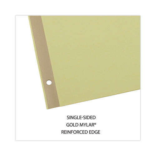 Image of Universal® Deluxe Preprinted Simulated Leather Tab Dividers With Gold Printing, 31-Tab, 1 To 31, 11 X 8.5, Buff, 1 Set