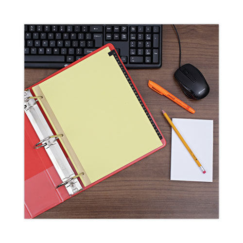 Image of Universal® Deluxe Preprinted Simulated Leather Tab Dividers With Gold Printing, 31-Tab, 1 To 31, 11 X 8.5, Buff, 1 Set