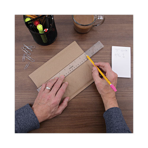 Image of Universal® Clear Plastic Ruler, Standard/metric, 12" Long, Clear