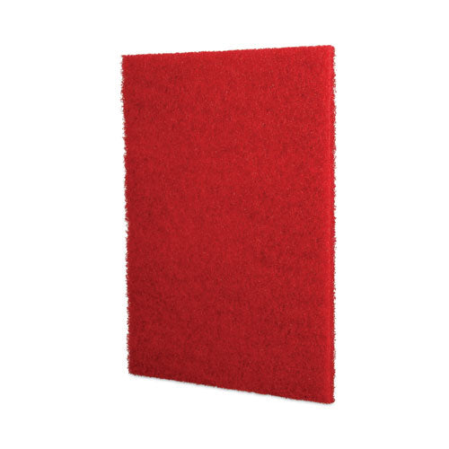 Image of Boardwalk® Buffing Floor Pads, 28 x 14, Red, 10/Carton