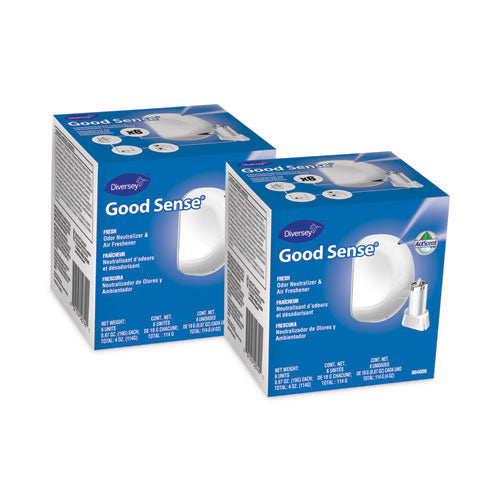 Image of Diversey Good Sense Automatic Spray System, Fresh Scent, Yellow, 0.67 Oz Cartridge, 12/carton