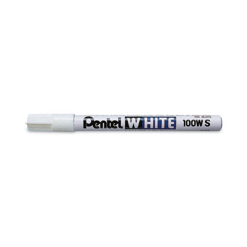 Image of Pentel® White Permanent Marker, Fine Bullet Tip, White