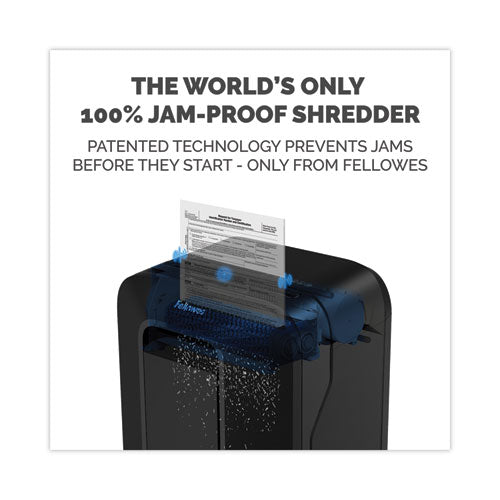 Image of Fellowes® Powershred LX200 Micro-Cut Shredder, 12 Manual Sheet Capacity, Black