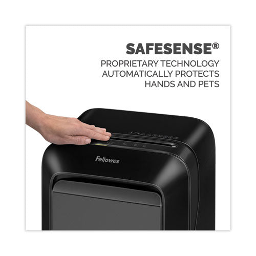 Image of Fellowes® Powershred LX210 Micro-Cut Shredder, 16 Manual Sheet Capacity, Black