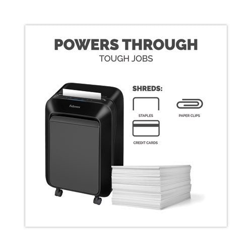Image of Fellowes® Powershred LX210 Micro-Cut Shredder, 16 Manual Sheet Capacity, Black