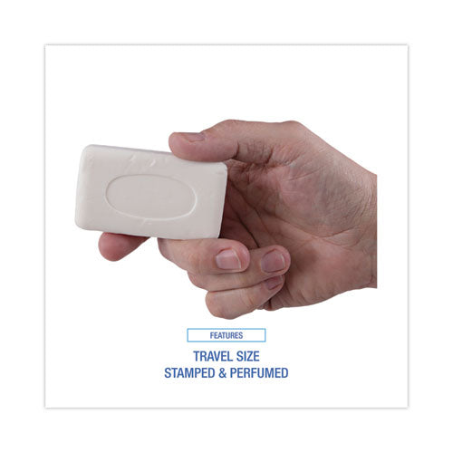 Image of Boardwalk® Face and Body Amenity Soap, Unwrapped, Floral Scent, # 3 Bar, 144/Carton