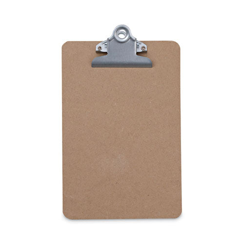 Image of Universal® Hardboard Clipboard, 0.75" Clip Capacity, Holds 5 x 8 Sheets, Brown